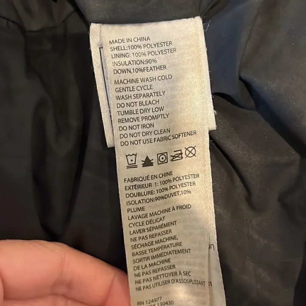 PRANA Deluxe Black Long Hooded Puffer Coat, M! - Picture 16 of 16